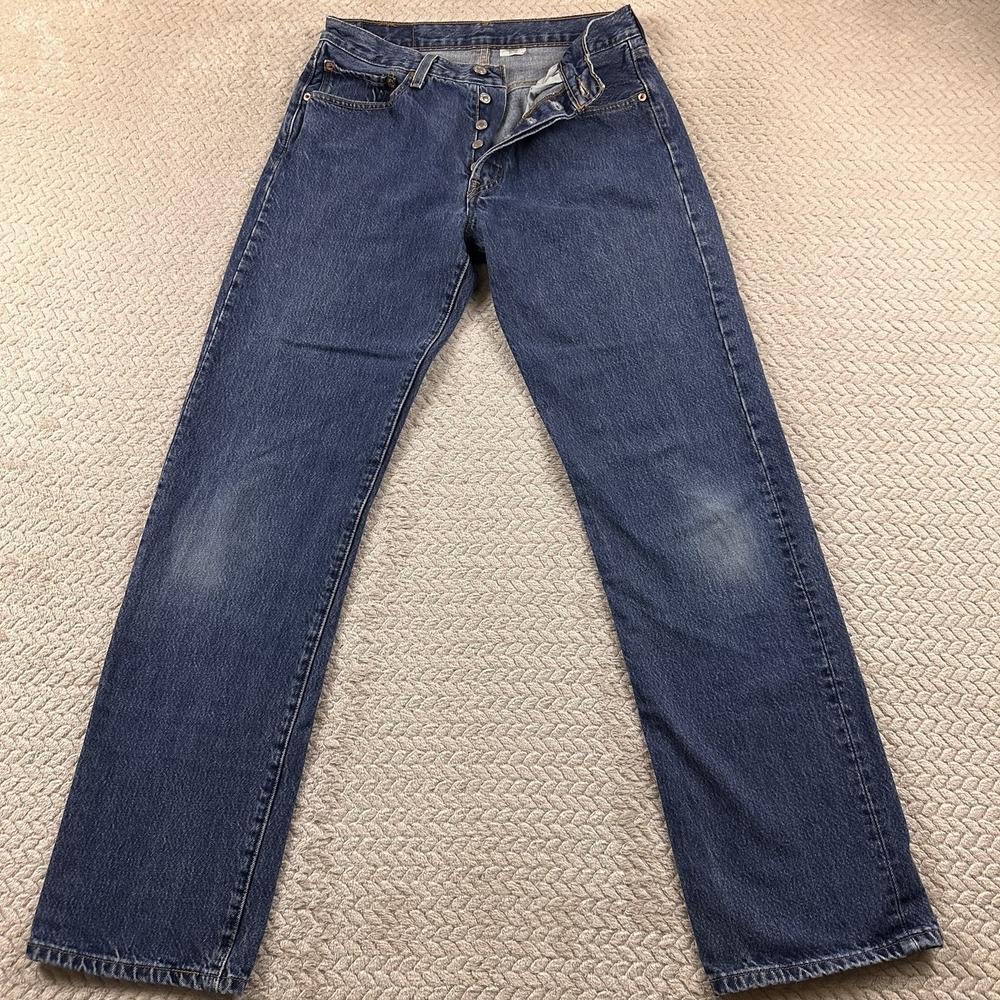 Vintage‎ levis 501xx Jeans Men's 31x34 Blue Faded Y2K Button fly Western grunge